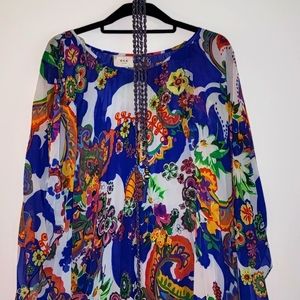 ECI scoop neck belted tunic